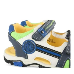 Sandales Sport BLANC Garçon Motif Multicolore Scratch