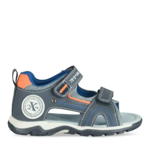 Sandales Sport MARINE Garçon Motif Uni Scratch