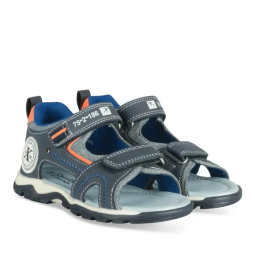 Sandales Sport MARINE Garçon Motif Uni Scratch