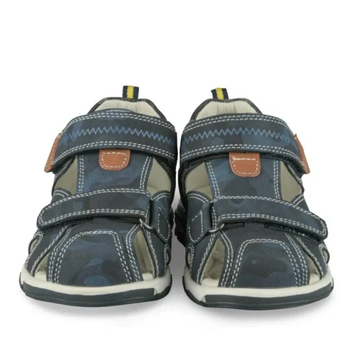 Sandales Sport MARINE Garçon Motif Uni Scratch