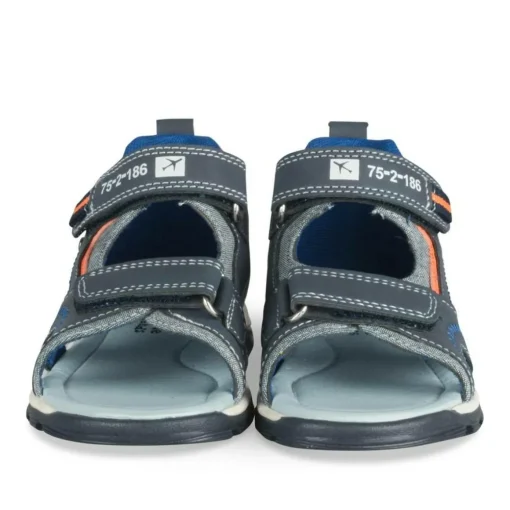 Sandales Sport MARINE Garçon Motif Uni Scratch