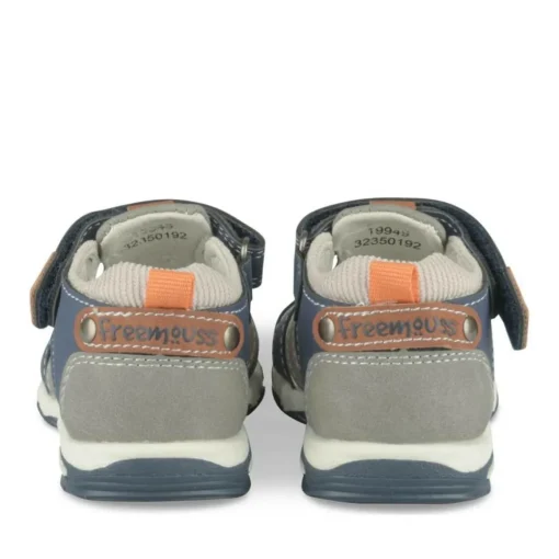 Sandales Sport MARINE Garçon Motif Uni Scratch