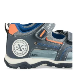 Sandales Sport MARINE Garçon Motif Uni Scratch