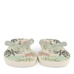 Tongs BLANC Femme Motif Uni A Enfiler