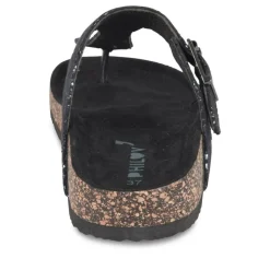 Tongs Entredoigt NOIR Femme Motif Uni A Enfiler