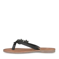Tongs Entredoigt NOIR Femme Motif Uni A Enfiler