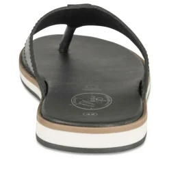 Tongs NOIR Homme CUIR Motif Uni A Enfiler