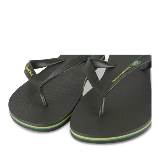 Tongs Plage NOIR Homme Motif Uni A Enfiler