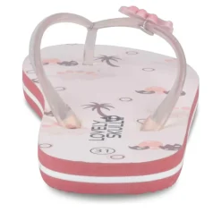 Tongs Plage ROSE Fille Motif Dinosaure A Enfiler