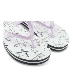 Tongs Plage VIOLET Fille Motif Paillettes A Enfiler